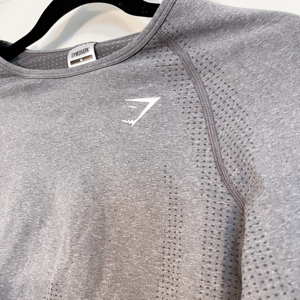 NWOT Gymshark Vital Seamless 2.0 Crop Top, Grey, Size Medium